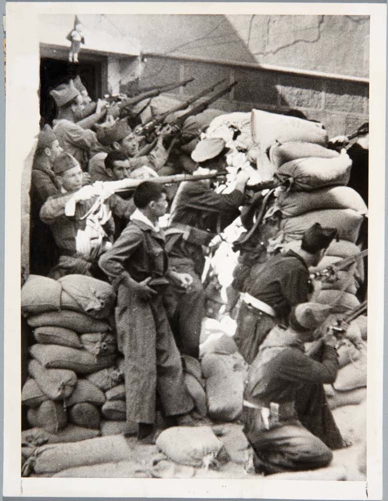 soldiers fighting during siege by Unknown, 12x8" (A4) Poster