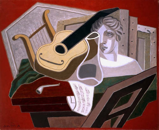 the musician's table by Juan Gris, 1926, 12x8" (A4) Poster