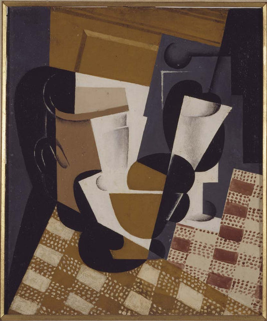 wine jug and glass by Juan Gris, 1916, 12x8" (A4) Poster