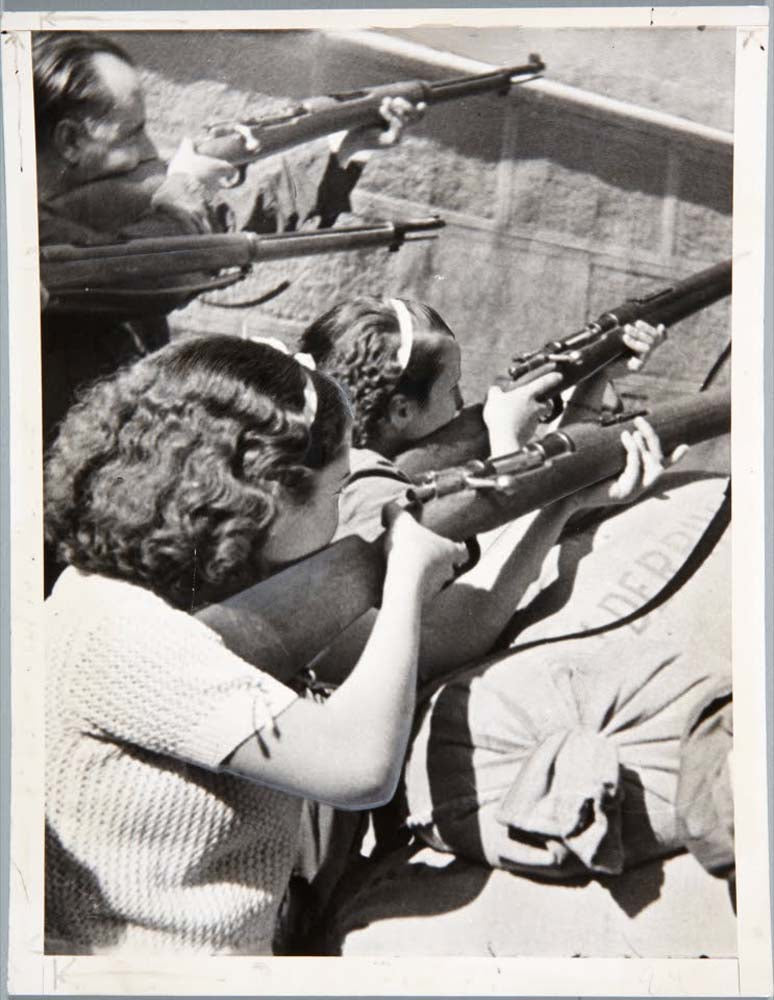 women at the siege of the alcazar by Unknown, 12x8" (A4) Poster