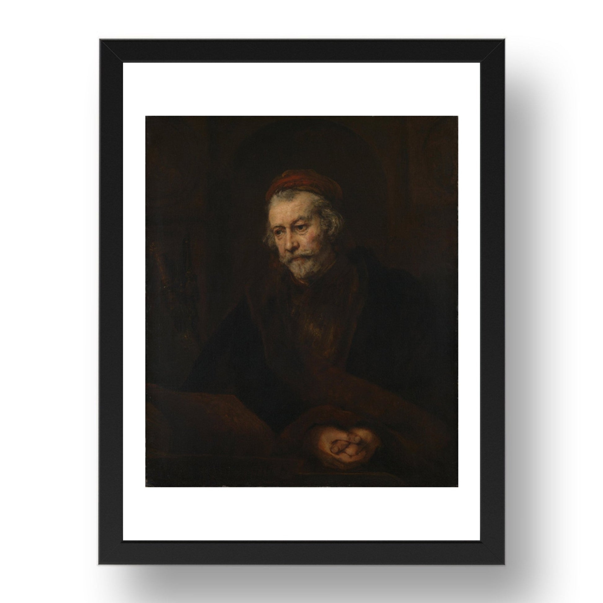 Rembrandt: An Elderly Man as Saint Paul, Poster in 17x13"(A3) Frame
