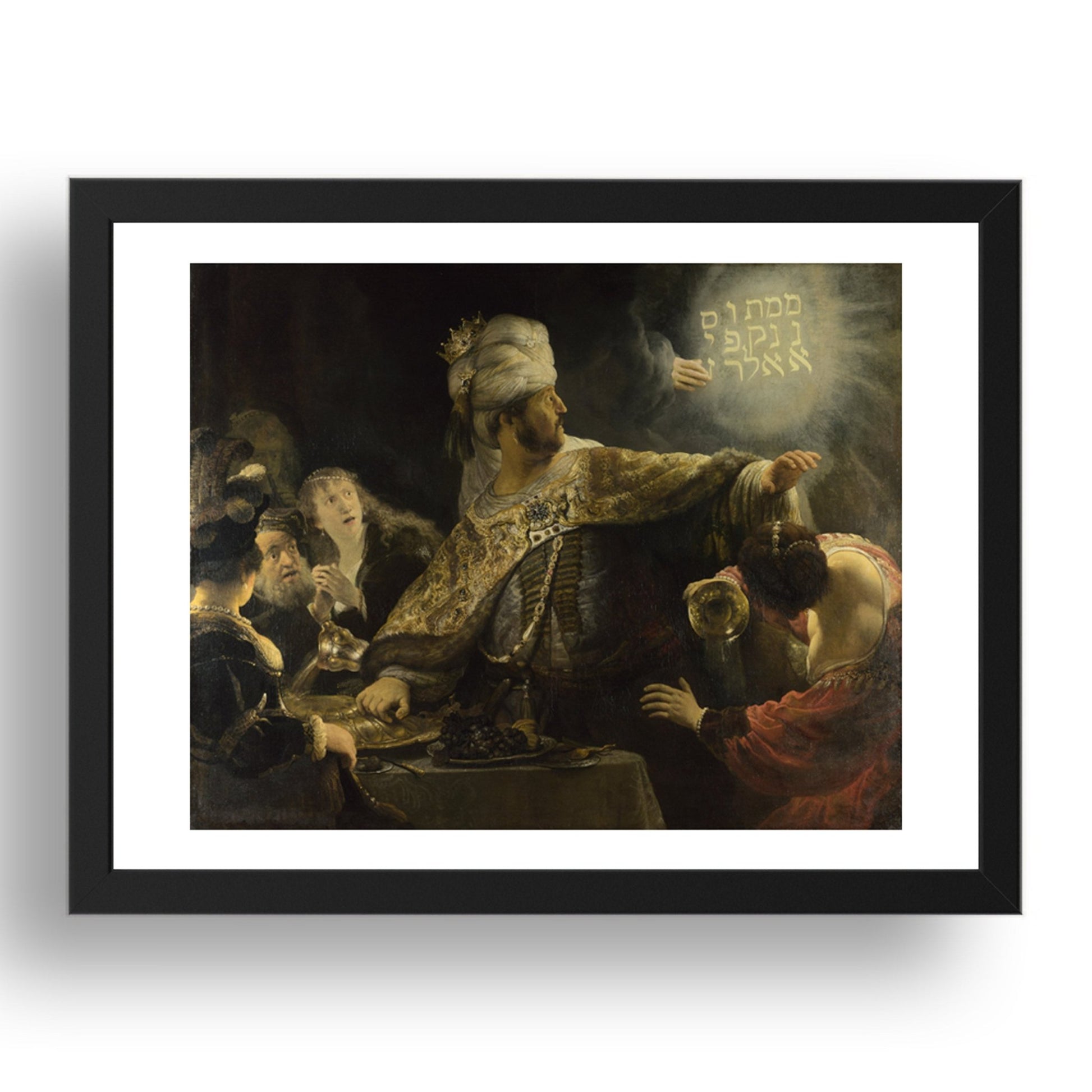 Rembrandt: Belshazzar's Feast, Poster in 17x13"(A3) Frame
