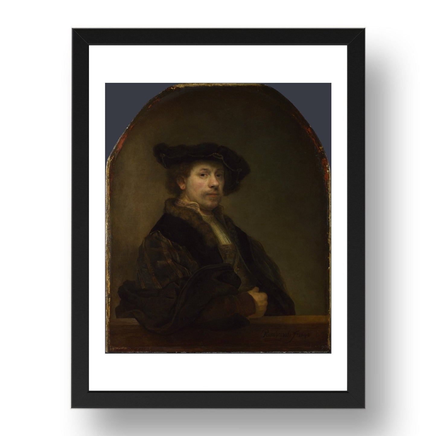 Rembrandt: Self Portrait at the Age of 34, Poster in 17x13"(A3) Frame