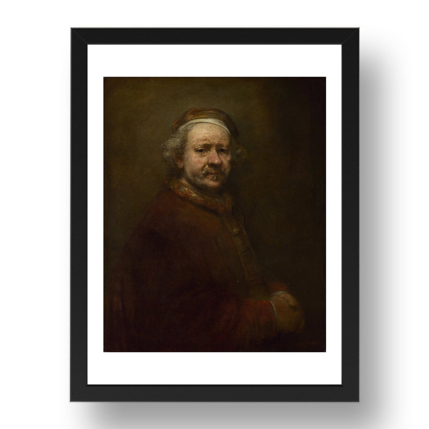 Rembrandt: Self Portrait at the Age of 63, Poster in 17x13"(A3) Frame