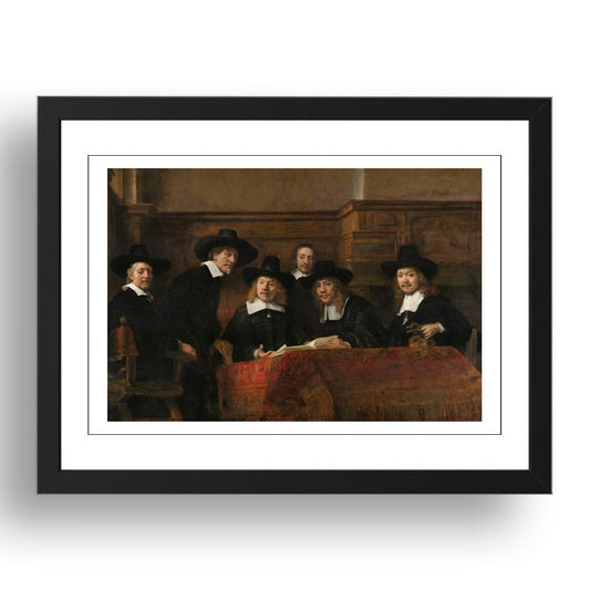 Rembrandt  - Self-Portrait W Circles [1660], vintage art, A3 (16x12") Poster Print