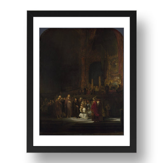 Rembrandt: The Woman taken in Adultery, Poster in 17x13"(A3) Frame