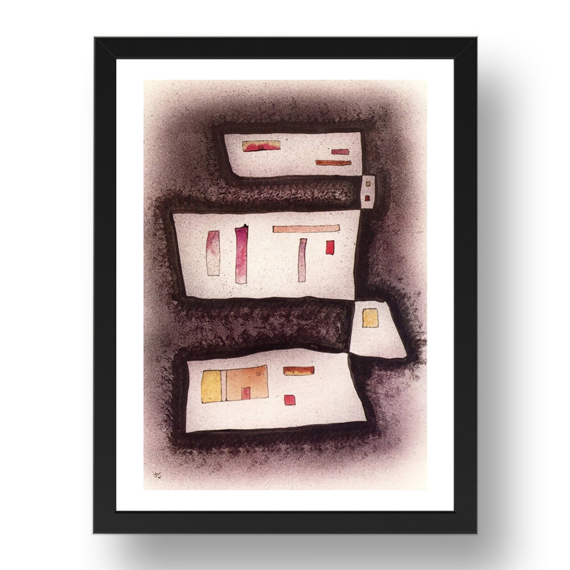 Restrained 1931 by Wassily Kandinsky, 17x13" Frame