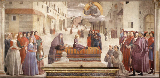 Resurrection of the Boy (Sassetti Chapel), vintage artwork by Domenico Ghirlandaio, A3 (16x12") Poster Print