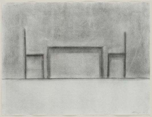 Richard Artschwager - Table and Two Chairs, vintage art, A3 (16x12")  Poster Print 