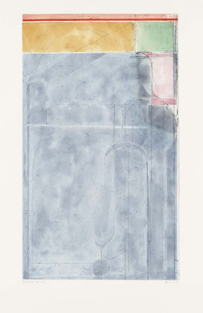 Richard Diebenkorn - Large Light Bluefrom , vintage art, A3 (16x12")  Poster Print 