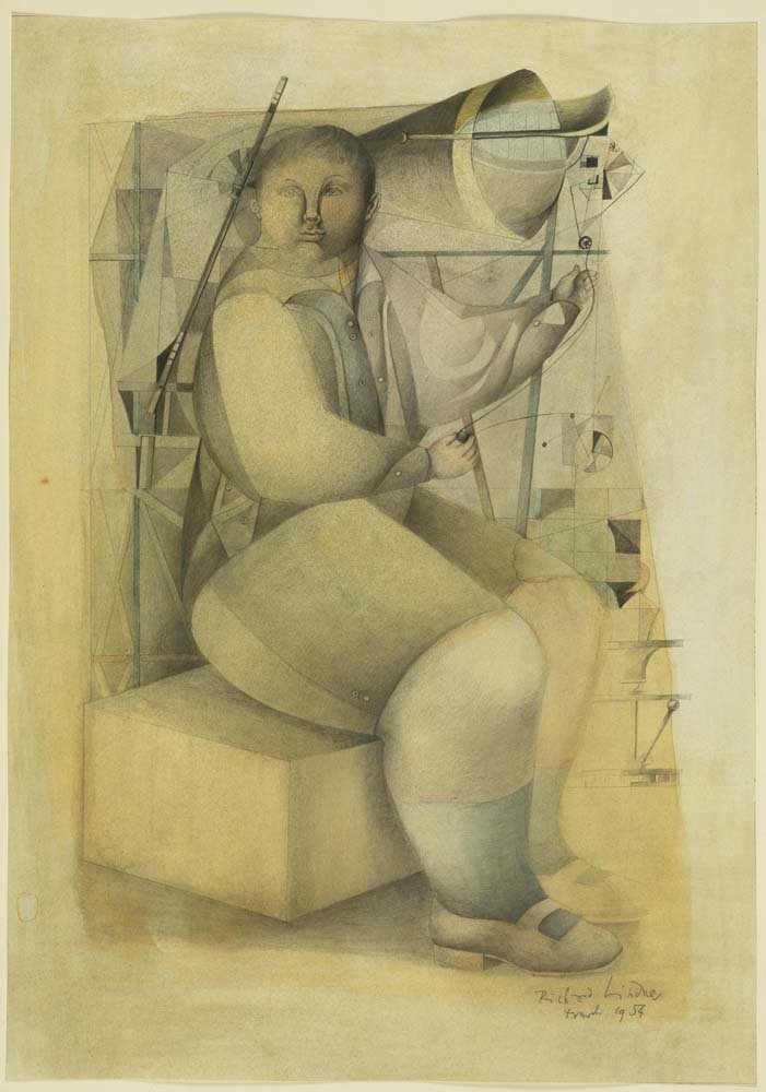 Richard Lindner - Boy, vintage art, A3 (16x12")  Poster Print 