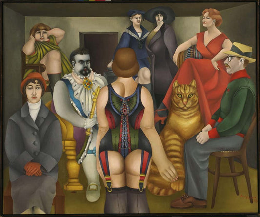 Richard Lindner - The Meeting, vintage art, modern poster print