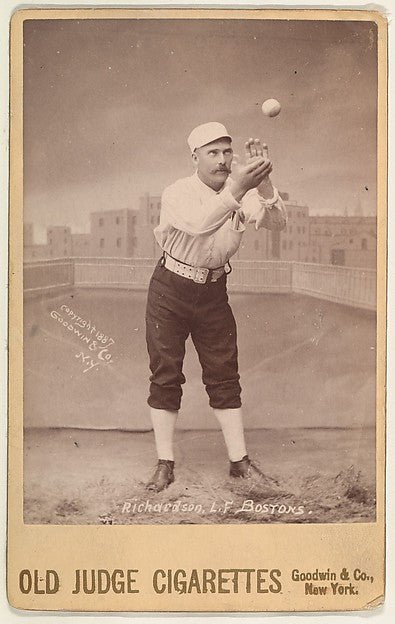 :Richardson Left Field Boston from the series Old Judge Cigarettes 1888, vintage artwork, 16x12"(A3) Poster Print