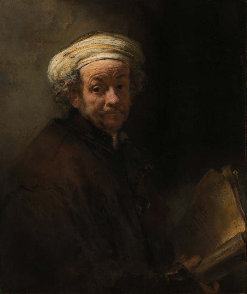 self portrait as apostle paul by R. H. v. Rijn, 12x8" (A4) Poster