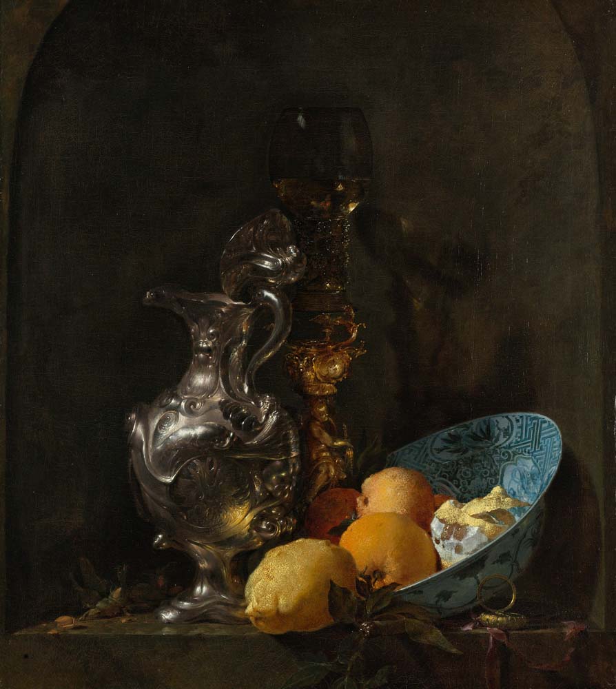 still life with silver jug by Willem Kalf, 12x8" (A4) Poster