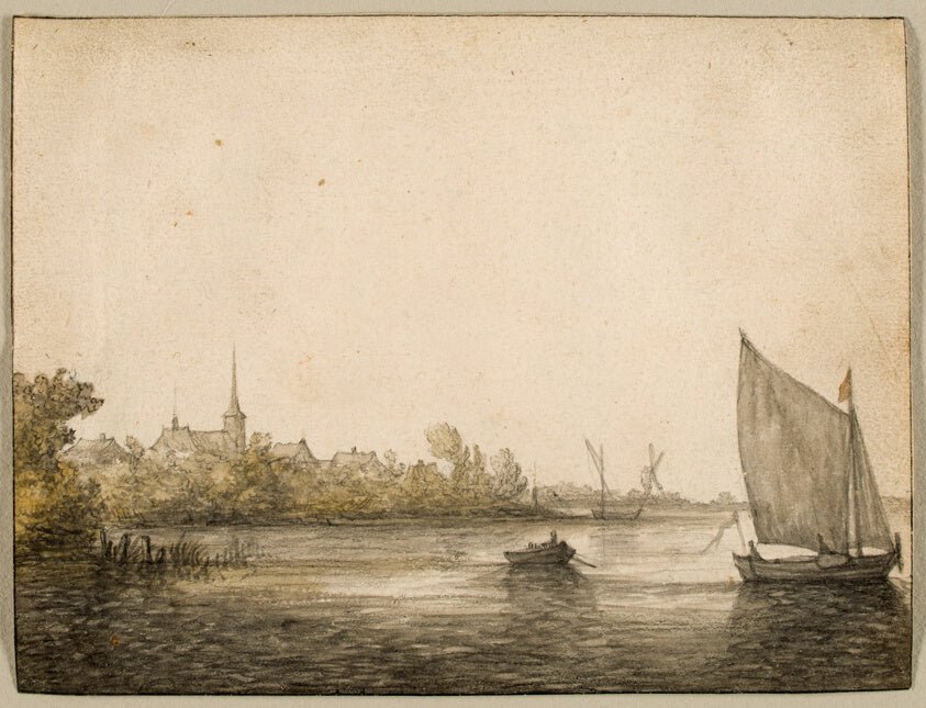 River Landscape by  Aelbert Cuyp, 23x16"( A2 size) Poster Print