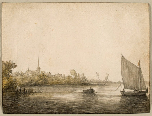 River Landscape by  Aelbert Cuyp, 23x16"( A2 size) Poster Print