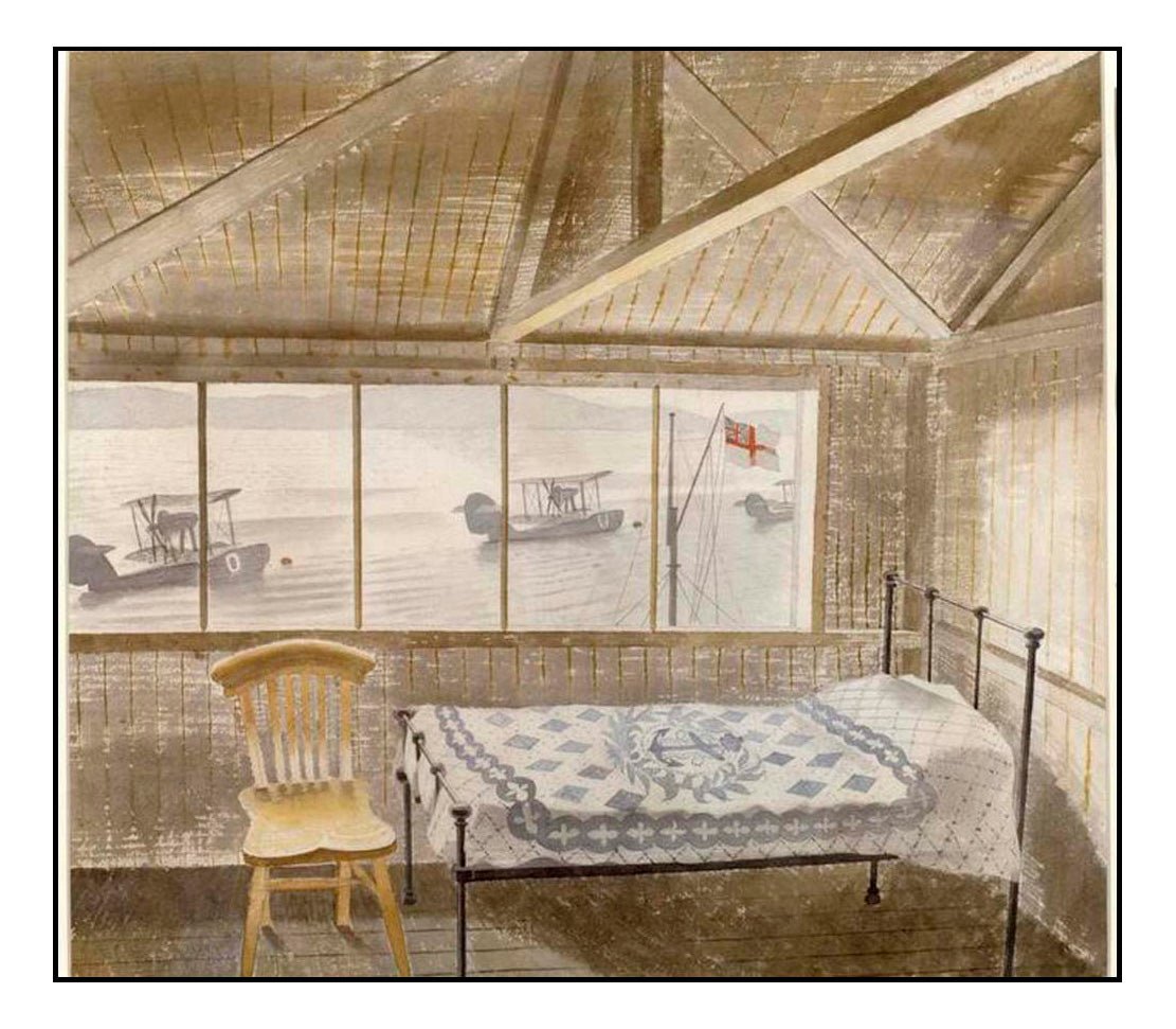 RNAS Sick Bay Dundee with Seaplanes 1941 - Captain Eric Ravilious 