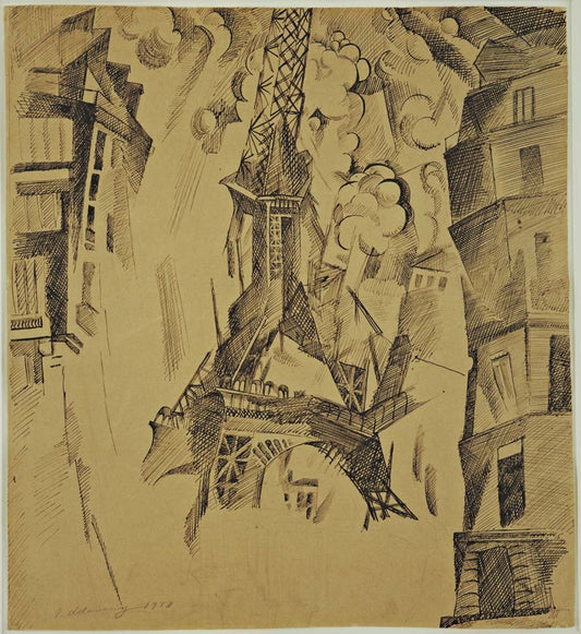 Robert Delaunay - The Tower, vintage art, A3 (16x12")  Poster Print 