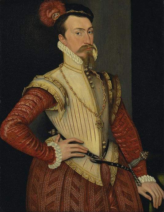 Robert Dudley, 1st Earl of Leicester, vintage artwork by Steven van der Meulen, A3 (16x12") Poster Print