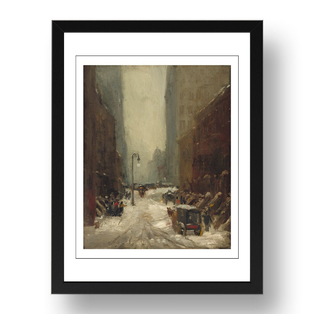 Robert Henri - Snow In New York [1902], vintage artwork in A3 (17x13") Black Frame