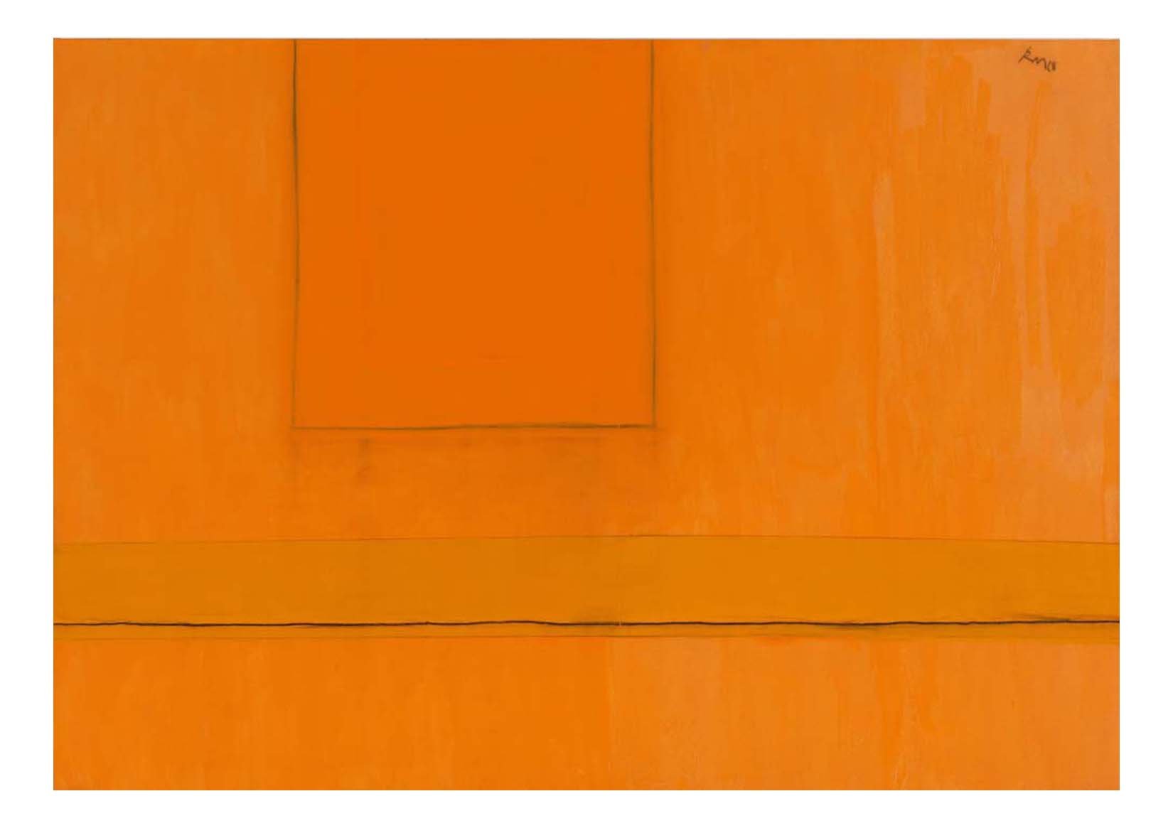 Robert Motherwell - Open Number 24 in Variations of Orange, 16x12" (A3) Poster Print