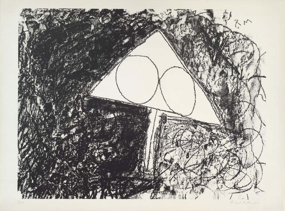 Robert Motherwell - Untitled from Madrid Suite, vintage art, A3 (16x12")  Poster Print 