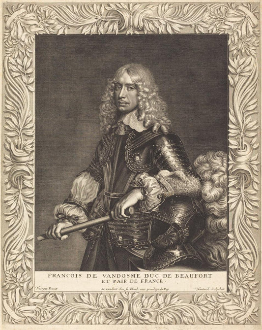 Robert Nanteuil after Jean Nocret:Francois, Duc de Beaufort,16x12"(A3) Poster