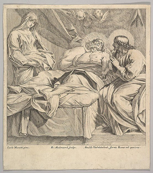 Robert van Audenaerde ,After Carlo Maratti:The Death of St. Joseph , vintage artwork, 16x12"(A3) Poster Print