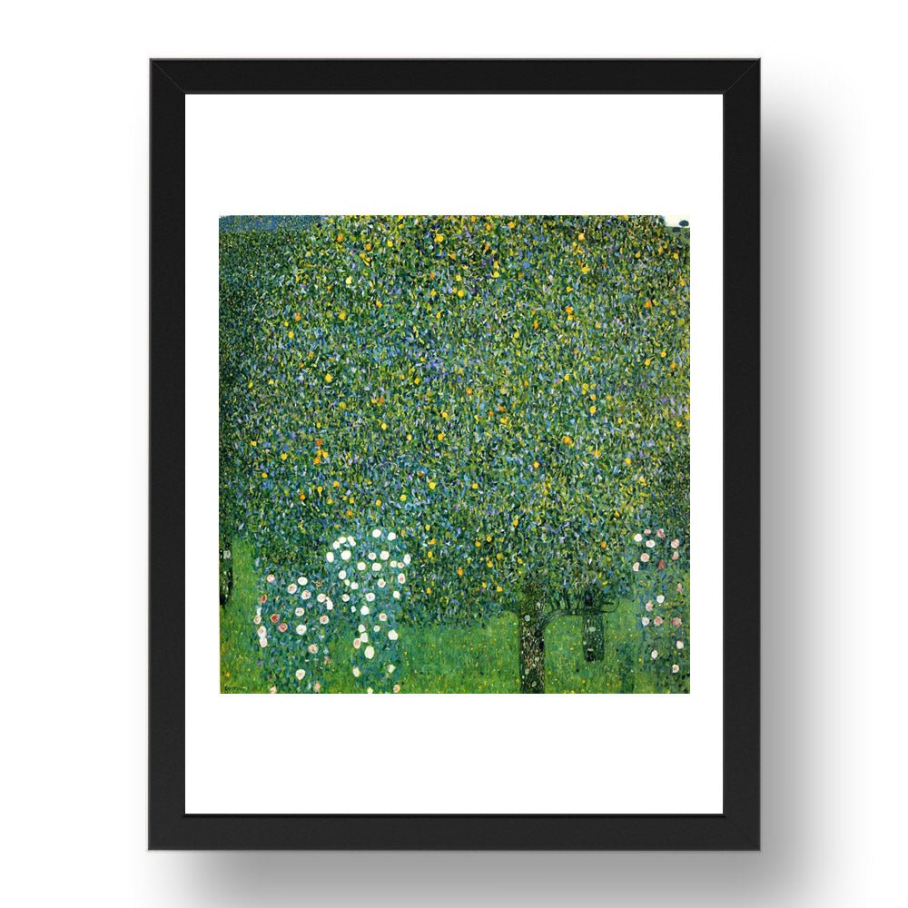 Roses under the Trees circa 1905 by Gustav Klimt, 17x13" Frame