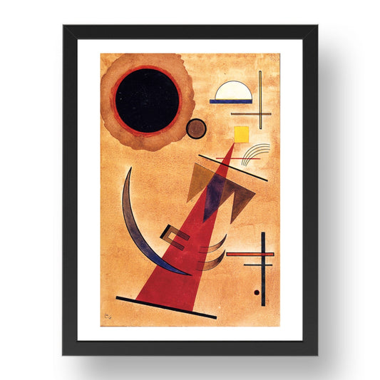 Rot in Spitzform 1925 by Wassily Kandinsky, 17x13" Frame