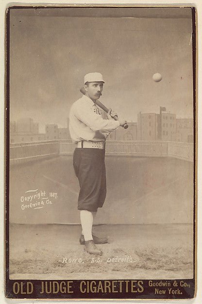 :Rowe Shortstop Detroit from the series Old Judge Cigarettes 1887, vintage artwork, 16x12"(A3) Poster Print