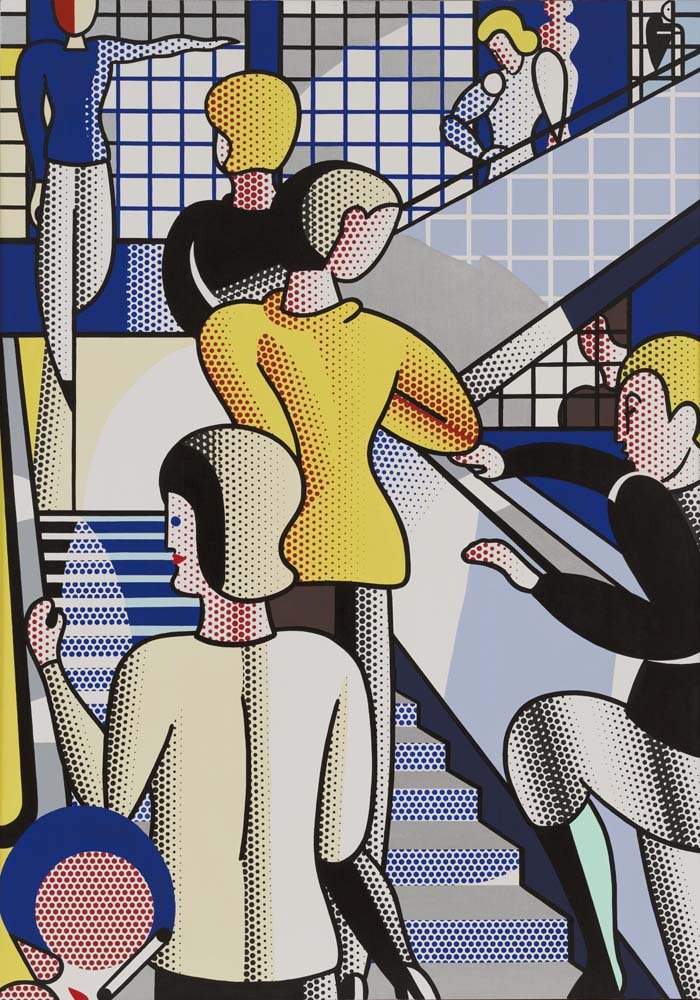 Roy Lichtenstein - Bauhaus Stairway, vintage art, modern poster print
