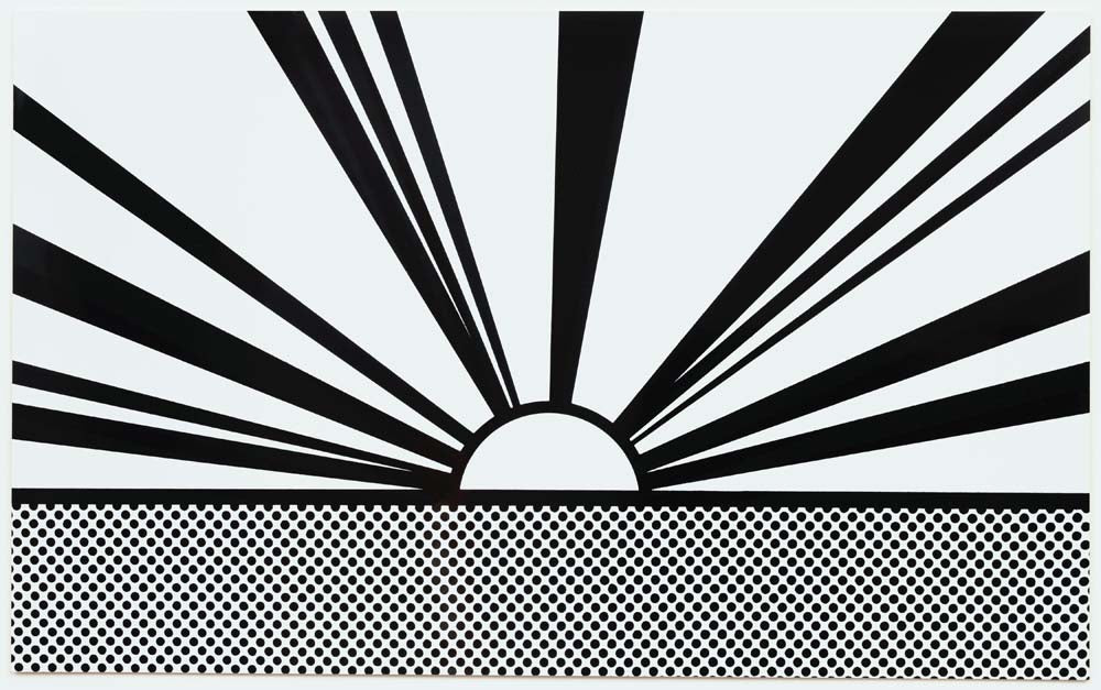 Roy Lichtenstein - Landscape 4 , vintage art, A3 (16x12")  Poster Print 