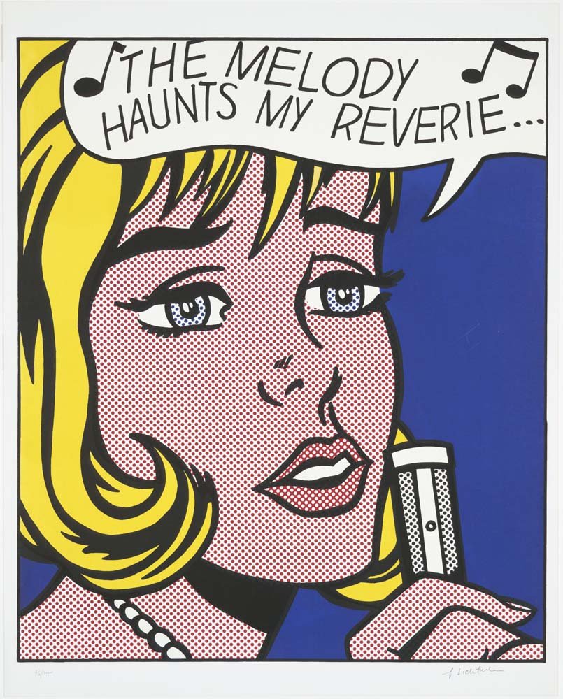 Roy Lichtenstein - Reverie , vintage art, A3 (16x12")  Poster Print 