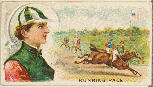 :Running Race from the Games and Sports series for Old Judge Cigarettes 1889, vintage artwork, 16x12"(A3) Poster Print