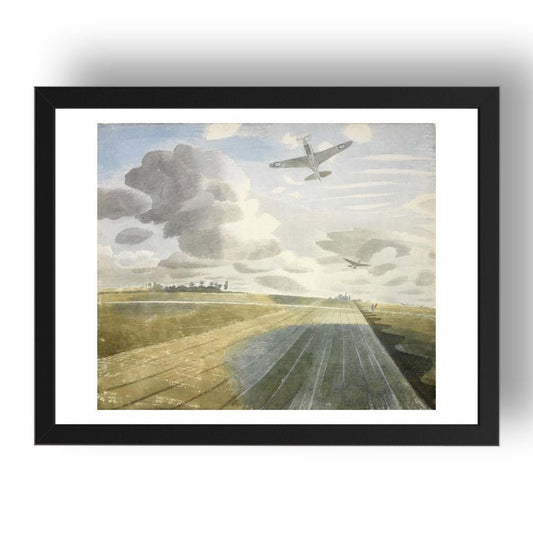 Runway_Perspective_(1942 by Eric Ravilious, 17x13" Frame