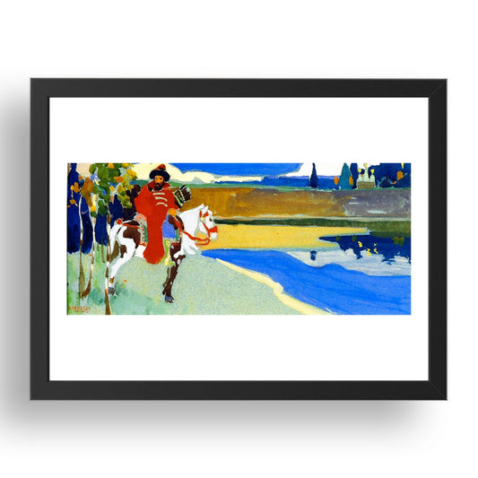 Russian Knight 1901 1902 by Wassily Kandinsky, 17x13" Frame