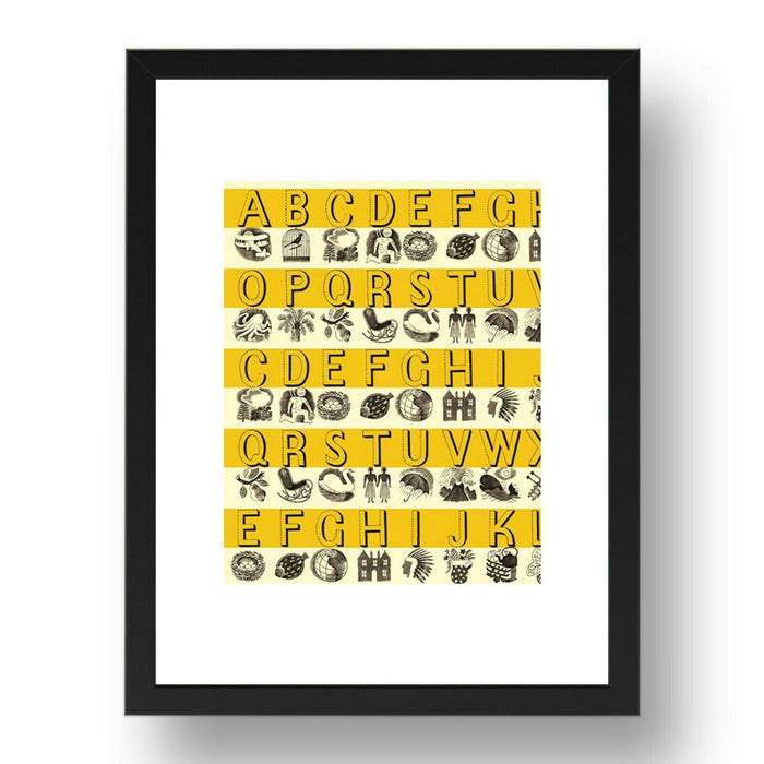 Yellow Design for Wedgwood Alphabet Mug 1937 by Eric Ravilious, 17x13