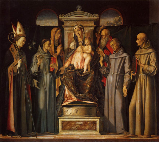 Sacra Conversazione, vintage artwork by Alvise Vivarini, A3 (16x12") Poster Print