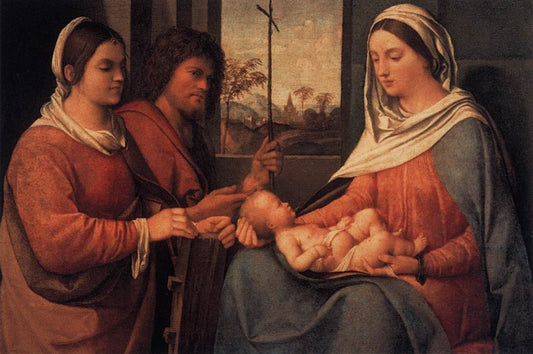 Sacra Conversazione, vintage artwork by Sebastiano del Piombo, A3 (16x12") Poster Print