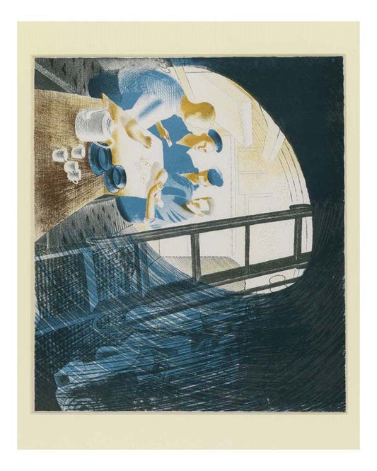 Sailors Playing Cards 1941 WW2 by Eric Ravilious, 17x13" Frame