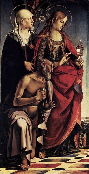 Saint Augustine Alterpiece (left wing), vintage artwork by Luca Signorelli, A3 (16x12") Poster Print