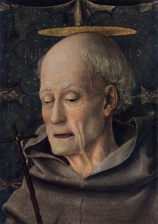 Saint Bernardino da Siena, vintage artwork by Jacopo Bellini, A3 (16x12") Poster Print