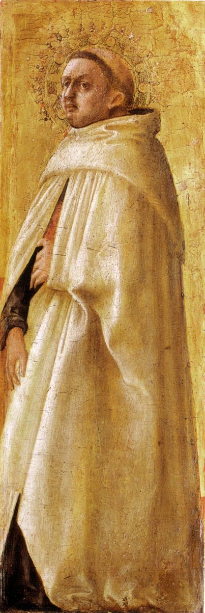 Saint Carmelitano Imberbe (from the Pisa Altarpiece), vintage artwork by Masaccio, A3 (16x12") Poster Print