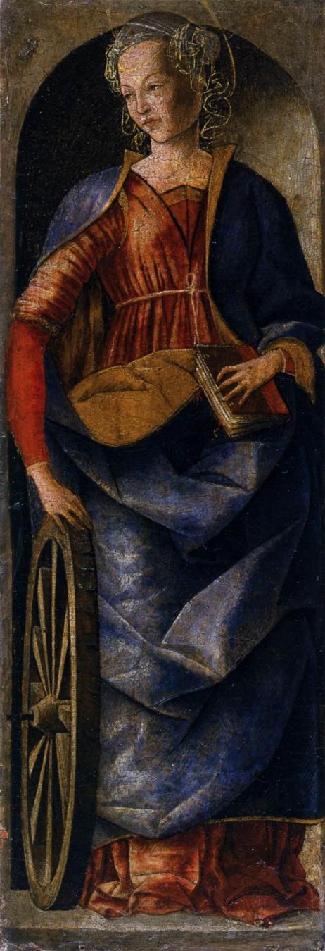 Saint Catherine of Alexandria (from the Griffoni Altarpiece), vintage artwork by Ercole de' Roberti, A3 (16x12") Poster Print