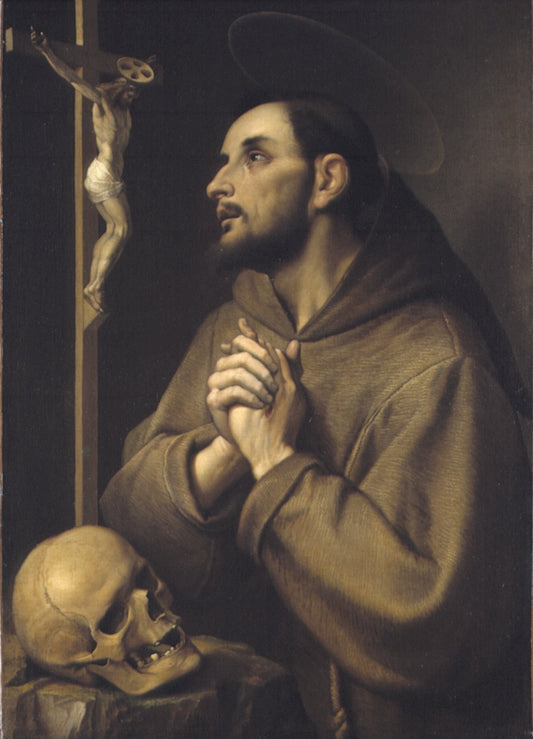 Saint Francesco, vintage artwork by Jacopo Ligozzi, A3 (16x12") Poster Print