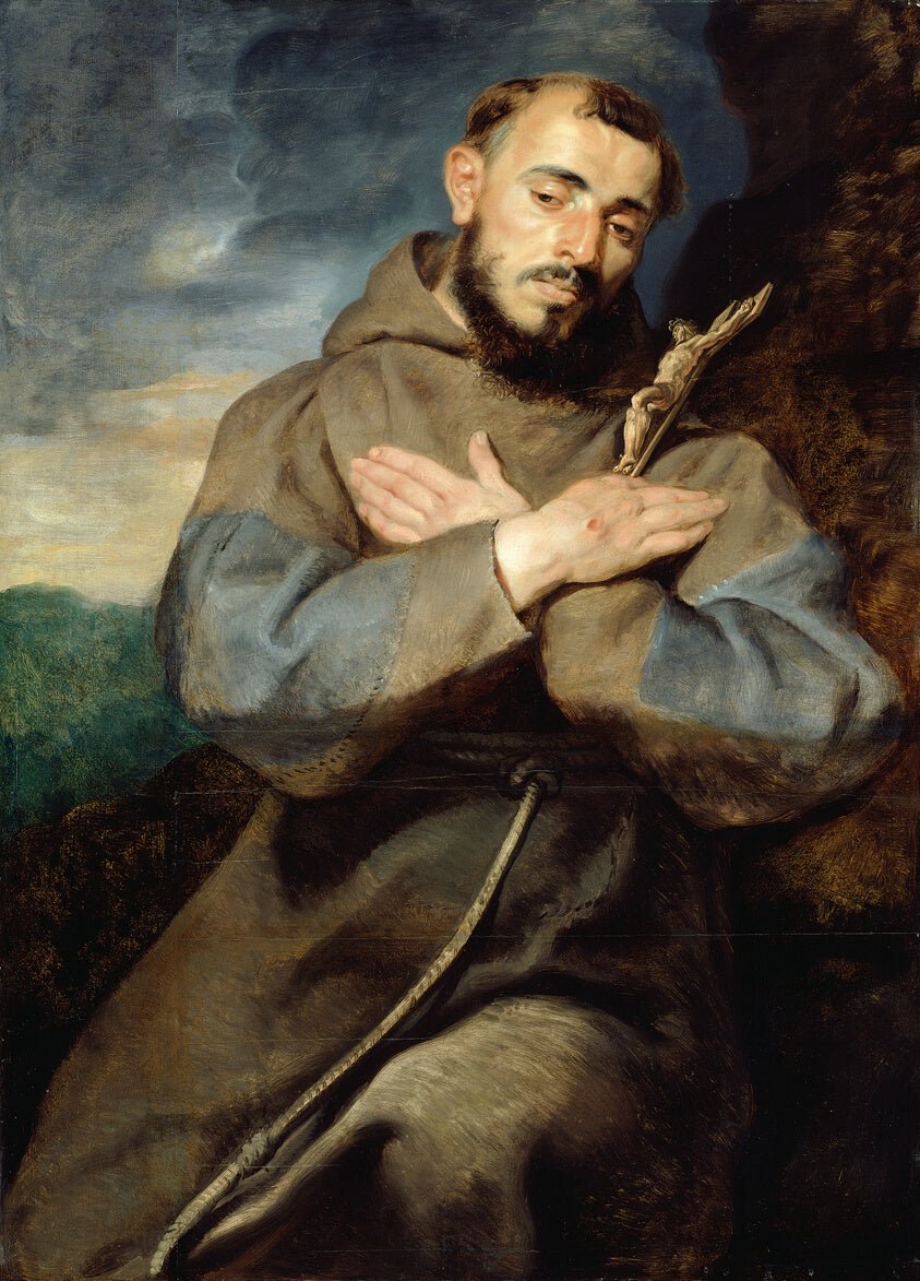 Saint Francis by  Peter Paul Rubens, 23x16"( A2 size) Poster Print