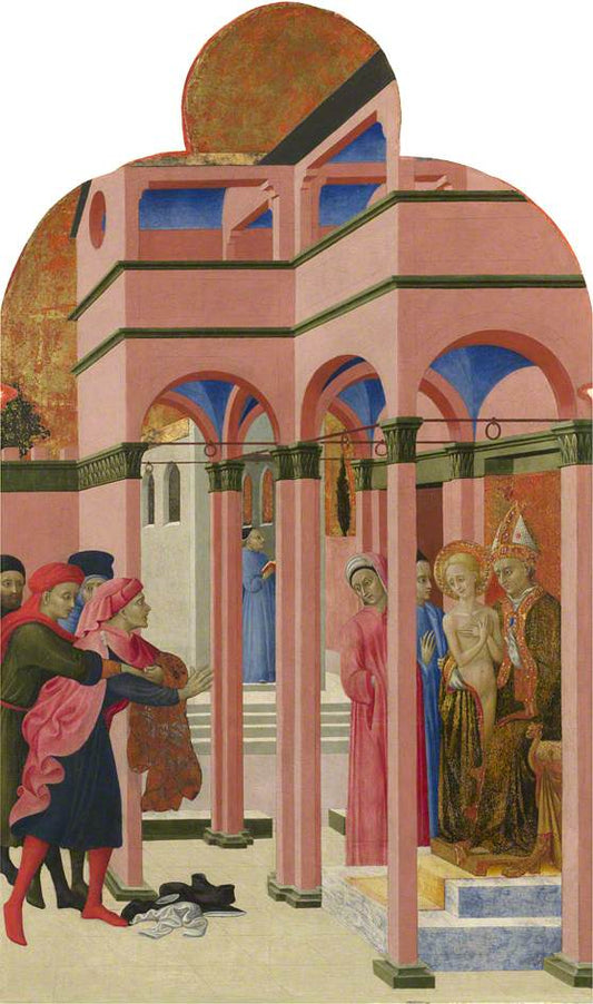 Saint Francis Renounces His Earthly Father, vintage artwork by Sassetta, A3 (16x12") Poster Print