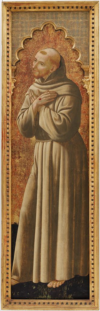 Saint Francis (side panel from Triptych), vintage artwork by Niccolò da Foligno, A3 (16x12") Poster Print